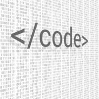 binair code digitaal technologie achtergrond. computer gegevens door 0 en 1. algoritme binair gegevens code, decodering en codering. vector illustratie