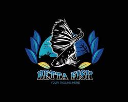 betta vis mascotte logo ontwerp vector