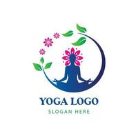 yoga meditatie abstract logo ontwerp. vector