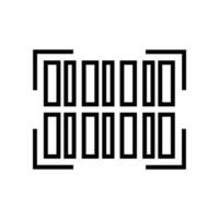 streepjescode lineal icoon symbool vector. zwart schets streepjescode icoon vector