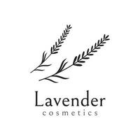 hand- getrokken biologisch lavendel bloem logo sjabloon ontwerp.logo voor kunstmatig, schoonheid, thee, olie, kruid. vector