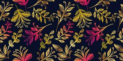 kleurrijk naadloos bloemen patroon met helling stijl. exotisch hand- getrokken bloem motief voor mode, behang, omhulsel papier, achtergrond, kleding stof, textiel, kleding, en kaart ontwerp vector