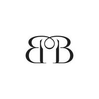 elegant luxe brief bb verbonden naar elk andere logo ontwerp vector illustratie.