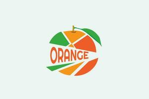 oranje fruit vector logo.