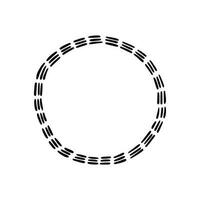 hand- getrokken cirkel lijn kenteken. vector