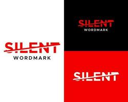 logo voor stil woordmerk door de rood kruis vector