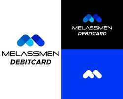 een blauw en zwart logo voor MasterCard debiteren kaart vector