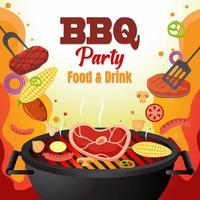 barbecue partij illustratie vector