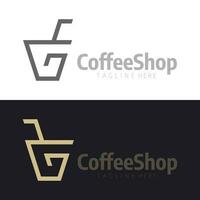 brief g drinken logo ontwerp vector