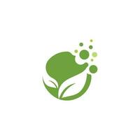 logo's van groene boom blad ecologie vector