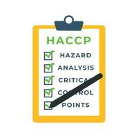 haccp icoon met vinkjes vector