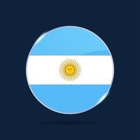 Argentinië nationale vlag cirkel knoppictogram vector