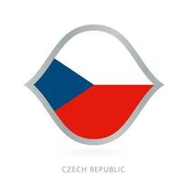 Tsjechisch republiek nationaal team vlag in stijl voor Internationale basketbal wedstrijden. vector