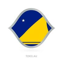 tokelau nationaal team vlag in stijl voor Internationale basketbal wedstrijden. vector