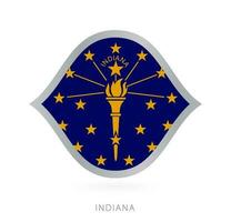 Indiana nationaal team vlag in stijl voor Internationale basketbal wedstrijden. vector