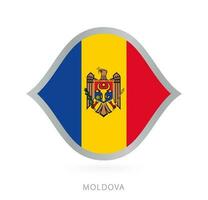 Moldavië nationaal team vlag in stijl voor Internationale basketbal wedstrijden. vector