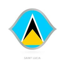 heilige lucia nationaal team vlag in stijl voor Internationale basketbal wedstrijden. vector