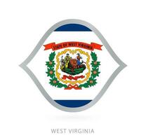 west Virginia nationaal team vlag in stijl voor Internationale basketbal wedstrijden. vector