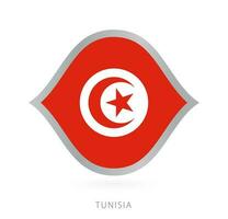 Tunesië nationaal team vlag in stijl voor Internationale basketbal wedstrijden. vector