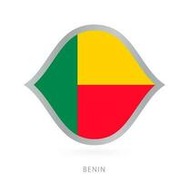 Benin nationaal team vlag in stijl voor Internationale basketbal wedstrijden. vector