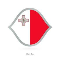 Malta nationaal team vlag in stijl voor Internationale basketbal wedstrijden. vector