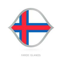 Faeröer eilanden nationaal team vlag in stijl voor Internationale basketbal wedstrijden. vector