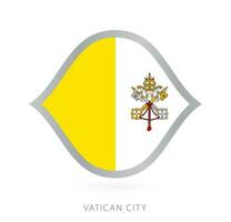 Vaticaan stad nationaal team vlag in stijl voor Internationale basketbal wedstrijden. vector