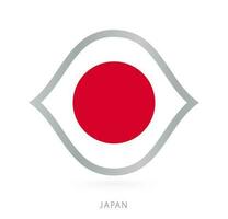 Japan nationaal team vlag in stijl voor Internationale basketbal wedstrijden. vector