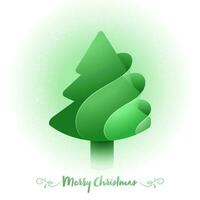 groen Kerstmis boom en lawaai effect Aan wit achtergrond voor vrolijk Kerstmis viering. vector