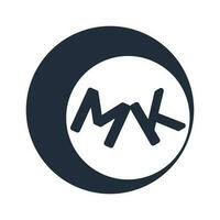 mk vector logo ontwerp sjabloon