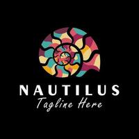 nautilus vector illustratie logo ontwerp