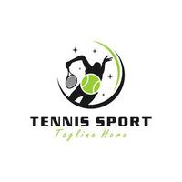 tennis sport vector illustratie logo ontwerp