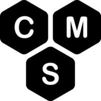 solide icoon voor cms vector