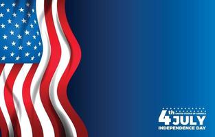 vierde juli-onafhankelijkheidsdag met de achtergrond van de Amerikaanse vlaggrens vector