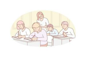 opleiding, onderwijs, school- concept vector