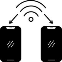 solide icoon voor Wifi verbinding vector