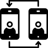 solide icoon voor communicatie vector