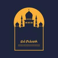 eid mubarak logo vector