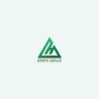 groen huis logo vector