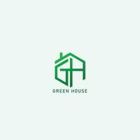 groen huis logo vector