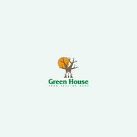 groen huis logo vector