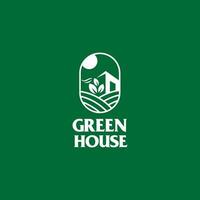 groen huis logo vector