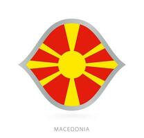 Macedonië nationaal team vlag in stijl voor Internationale basketbal wedstrijden. vector