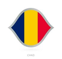Tsjaad nationaal team vlag in stijl voor Internationale basketbal wedstrijden. vector