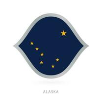 Alaska nationaal team vlag in stijl voor Internationale basketbal wedstrijden. vector