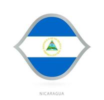 Nicaragua nationaal team vlag in stijl voor Internationale basketbal wedstrijden. vector