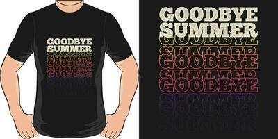 Vaarwel zomer, zomer t-shirt ontwerp. vector