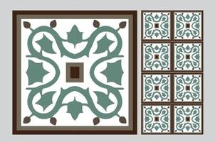 tegels Portugese patronen antiek naadloos ontwerp in vectorillustratie vector