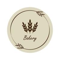 bakkerij logo ontwerp. bakkerij teken vector. haver logo ontwerp. rijst. vector