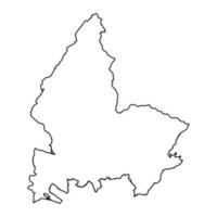 shkoder provincie kaart, administratief onderverdelingen van albanië. vector illustratie.